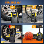 Tire Inflator Portable Air Compressor 12VDC Car Air Pump 150PSI Digital Tire Pressure Gauge Auto Shutoff Tire Pump for Car SUV Motorcycle Bicycle ATV, 2 Year Warranty