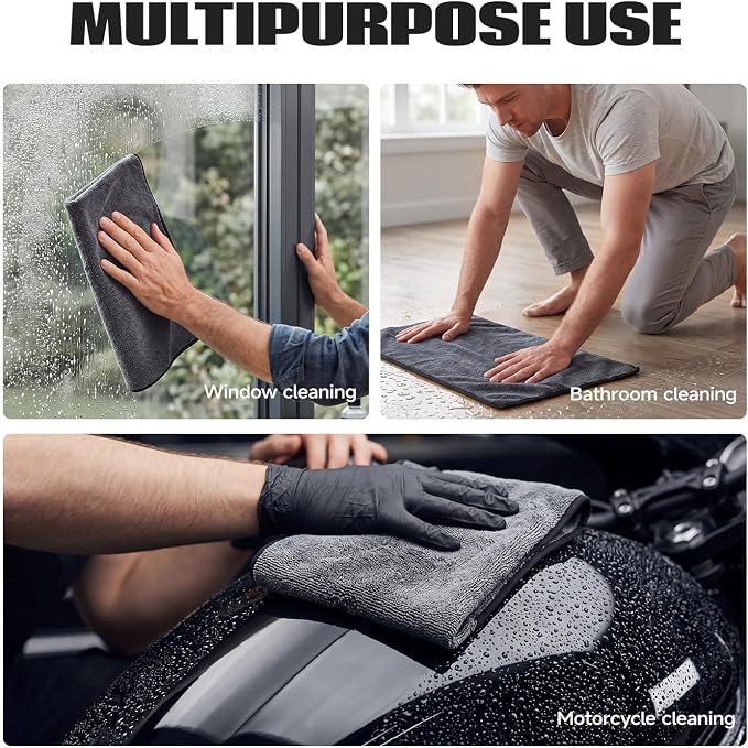 REDKISS 2P 800GSM Large Microfiber Car Towels for SUV Truck Detailing | 35" × 24", Twist Loop, Ultra-Absorbent,Streak-Free, Scratch-Free, No Water Spots
