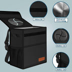 Waterproof Car Trash Can with Lid — Sealed Auto Garbage Bin