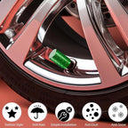 8PCS Tire Valve Stem Caps, Dust Proof, Anodized Aluminum Universal Tire Valve Stem Covers for Cars, SUV, Trucks, Bikes, Motorcycles, Bicycles(Green)