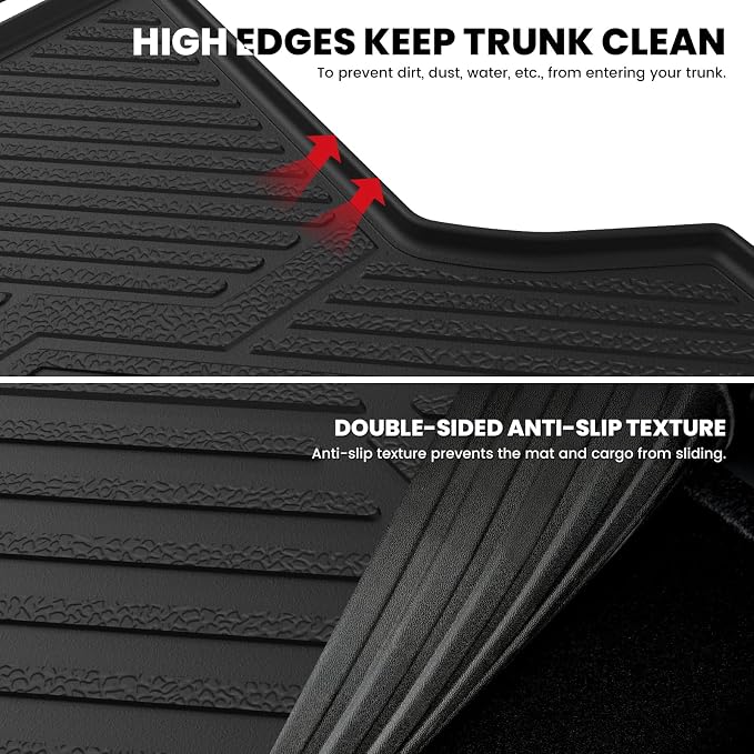 Trunk Mat with Backrest Mat for Chevrolet Chevy Equinox/GMC Terrain 2025 2026 2027 (Only for Fuel, Not Fit EV), All Weather TPE Custom Fit Cargo Mat Trunk Liner with Backrest Mat