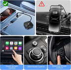 Wireless CarPlay Adapter for Apple iPhone-No Latency, Plug&Play, Stable Connection for Cars with Built-in Wired Apple CarPlay, Plug and Play CarPlay Wireless Adapter for iPhone 6~17, Fit for 800+ Cars