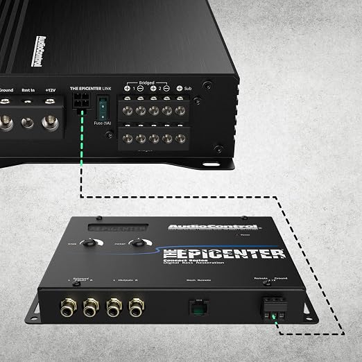 EPICFIVE 5-Channel Amplifier Car Audio 1100W RMS, Compact Digital Class D, Includes Bass Knob, High/Low Pass & Subsonic Filter, Epic Bass Boost, Smart Auto Protection, Epicenter Link