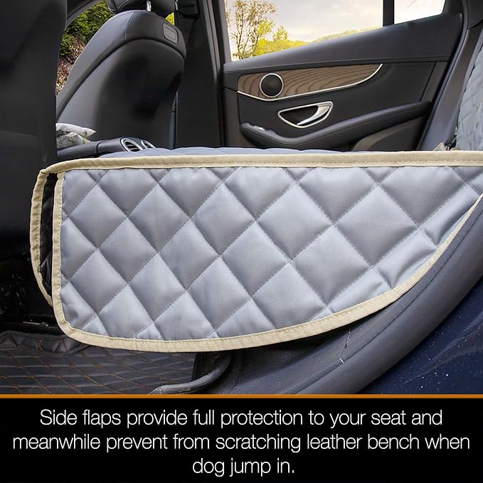 Truck Seat Cover for Dogs Waterproof Truck Back Seat Protector for Kids Without Smell Heavy Duty and Nonslip Pet Bench Seat Cover for Trucks Ford F150/F250/Chevrolet Silverado/GMC/Ram 1500/2500