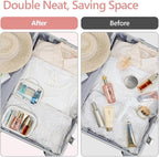 Clear Makeup Bag - TSA Approved Toiletry Bag for Carry-on & Checked Luggage, Water Resistant Car Storage Organizer with Reinforced Seams