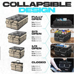 Trunk Organizer with Cooler For SUV Car Trunk, Foldable Storage, Car Accessories for Women Men, Collapsible Bag, 600D Oxford, Non Slip Bottom, Straps, Soft Cover (105L)