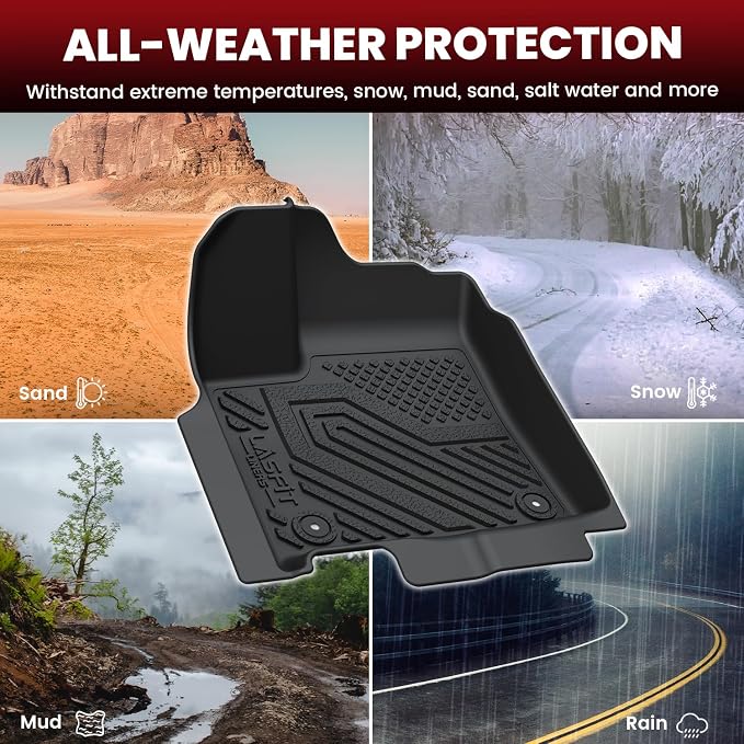 Floor Mats for Nissan Murano 2025-2026, Custom Fit All Weather Protection TPE Durable Floor Liners for 2025-2026 Murano SV/SL/Platinum 1st & 2nd Row Front & Rear Car Mats, Black