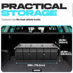 Trunk Organizer For SUV Car Trunk Organizer, Foldable Storage, Car Accessories for Women Men, Collapsible Bag, 600D Oxford, Non Slip Bottom, Straps, Soft Cover (85L)