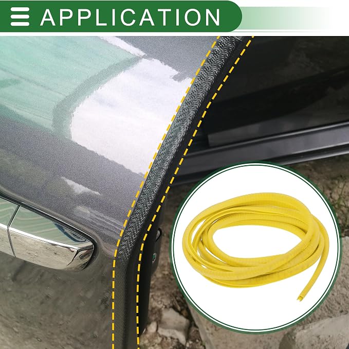 Universal Car Door Edge Protective Sealing Strip U-Type Door Scratch Protection Guard, 9.84ft 300cm, Anti-scratch Collision, PVC Iron, Yellow