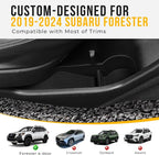 Car Door Storage Box for 2019-2024 Subaru Forester Accessories, Front & Rear Door Side Pocket Organizer with Car Cup Holder Insert, Non-Slip Waterproof Door Slot Protective Pad, 4 Pack