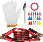 Roadside Emergency Car Kit - 30-Piece Road Trip Essentials Tool Set with Jumper Cables and Carrying Case for Car, Truck, or RV by (Gray/Red)