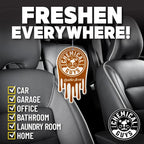 Hanging Air Fresheners - Leather Scent for Cars, Trucks, SUVs, RVs, Home, Office, Work, Dorm Room, & More - 12 Pack - AIR40904