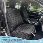 2 Pack Front Seat Covers for Dogs, 600D Waterproof Dog Car Seat Covers with Side Flaps Non Slip Scratch Proof, Captain Chair Car Seat Protector Cover for Pets & Daily Use, Fits Cars SUV Trucks
