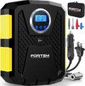 Tire Inflator Portable Air Compressor, Air Pump for Car Tires and Bikes, Car Tire Pump w/Auto Shut Off, 150 PSI, 110V AC 12V DC, LED Light, Carrying Case, Perfect For Men, Women