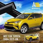 Extra Durable Window Deflectors Tape-On Window Visors Rain Guards Fit for Toyota RAV4 2013-2018, Sun Visors, Wind Vent for Shades, Exterior Car Accessories - 6pcs. AG0245