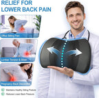 Lumbar Support Pillow for Car, Car Seat Back Support for Driving | Memory Foam Car Lumbar Support for Driving Seat, Car Back Cushion, Adjustable Straps, Lower Back Pillow, Office Chairs, Black