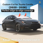 Windshield Sunshade Compatible for Toyota Corolla 2020-2026 Car-240T Polyester Material Car Sun Visor-Reflector Blocks UV Rays-Foldable Sunshade Interior Protection-Toyota Corolla Accessories