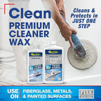 One-Step Cleaner Wax with UV Protection - Removes Chalk & Oxidation from Fiberglass, Metals & Painted Surfaces