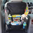 Heavy Duty Back Seat Car Organizer Extra Large for Powerful Protection, Sag Proof & Reinforced Corners, Protects iPad & Backseat, 12 Versatile Car Seat Organizer Storage Compartments, (Tan)