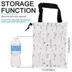 Car Trash Bag Wildflowers Car Garbage Bag Hanging Car Trash Can for Back Seat with Drawstring