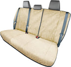 Back Seat Towel Seat Cover for Cars; Great for After Gym Workouts, Dogs, and Outdoor Activities; Universal Fit for Cars SUVs Vans Trucks Rear Seats, EZ fit, Non Slip Grip, Tan