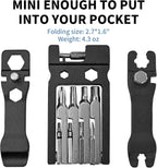 20 In 1 Bike Multi-Function Tool Kit - Allen Wrench, Tire Levers | Portable, Foldable, High Quality Steel,Bike Multitool Cycling Tool Kit