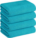 Bath Towel, Microfiber Bath Towels Set, 4 Pack (30" x 60") - Large Size, Extra Absorbent, Quick Drying, Multipurpose Use as Hair Wrap for Women, Bath, Fitness, Sports, Yoga, Teal