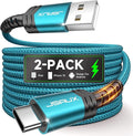 USB C Cable [2-Pack 6.6ft], USB A to USB Cord Fast Charging for iPhone Air, iPhone 17, iPhone 17 Pro, iPhone 17 Pro Max, iPhone 16/iPhone 15 Series, Samsung S20 S10, Note 20 10,Car Play-Green
