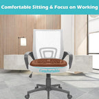 Car Seat Cushion, Comfort Memory Foam Driver Seat Cushion Improve Driving View, Sciatica and Lower Back Pain Relief, Thick Seat Cushions for Car Home Office Chair, Wheelchair - Brown