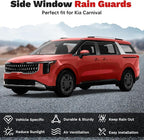 Carnival Rain Guards - Window Visors for Kia Carnival 2022-2025 2026, Outside-Mount Tape-On Side Window Wind Deflectors for Carnival Accessories, Vent Visors Shades Rainproof 4PCS