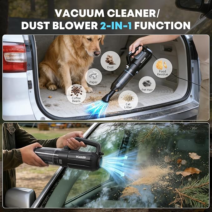 Car Cleaning kit, Car Interior Detailing kit with 10000pa Car Vacuum Cleaner, Detailing Brush Set, Wheel Brush, Windshield Cleaner Tool, Complete Auto Accessories for Men, Women