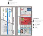 Car Registration and Insurance Card Holder, Vehicle License Document Glove Box Compartment Organizer, Interior Car Accessories for Women Men (Grey)
