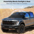 Windshield Protector | Durable 600D Oxford Fabric | Waterproof Winter Car Cover for Pickup Truck, SUV & Mini Van | Essential Car Accessories | X-Large (74"x43")