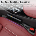 Car Seat Gap Filler Organizer 2 PCS Black Universal Seat Gap Plug Blocker Anti-Drop Console Catcher Phone Keys Storage for Car Truck SUV Auto Accessories Style1