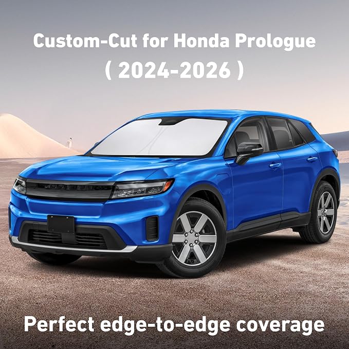 Windshield Sunshade Compatible for Honda Prologue 2024 2025 2026, Sun Visor for Front Windshield & Window Sun Shade Cover, UV Heat Blocker & Protector, Car Accessories