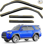 in-Channel Window Rain Guards for 2010-2024 Toyota 4Runner, Extra Durable Window Deflectors, Rain Guards Visors Vent Visors Window Deflector Vent Shades Car Accessories -4 pcs