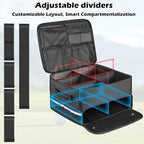 for Golf Trunk Organizer, Car Trunk Locker with Separate Ventilated, Multi-Compartment fits 2 Pairs of Shoes, Storage for Balls, Tees, Cap, Clothes, Gloves, Gifts for Golfers