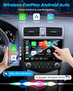 [8Core 4G+64G] Car Radio for Honda Accord 7th 2003-2007: 10.1'' HD Touch Screen Stereo with Wireless CarPlay Android Auto 5G WiFi Bluetooth GPS FM AM 36EQ DSP SWC 1080P Backup Camera