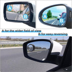 DF DUALFERV Blind Spot Mirror, 4PCS Suction Cup Type, 360° Adjustable ABS Anti-Collision Shell, HD Wear-Resistant Glass for SUV Truck Van Enhancing Driving Safety