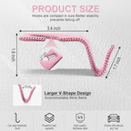 Headrest Hook for Car, Back Seat Organizer Pink Leather Hanger Holder Hook, Interior Car Accessories for Hanging Purses Bags Coats, 2 Pack