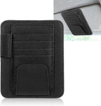 Small Leather Car Sun Visor Organizer and Insurance Card Holder, Auto Car Sun Visor Organizer, Multifunctional Auto Interior Accessories Storage Pocket for Card License Registration Document, Pen, Key