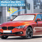 Windshield Sun Shade for 2019-2025 BMW 3 Series 328i M340i M3, Front Window Sun Visor Protector Cover Custom Fit BMW 3 Series Accessories