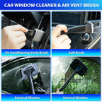 Car Cleaning Kit, Car Vacuum Kit, Gray Car Interior Detailing Kit with 8000PA High Power Vacuum, Including 7Pcs Detailing Brush Set and Bag