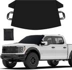 Windshield Protector | Durable 600D Oxford Fabric | Waterproof Winter Car Cover for Pickup Truck, SUV & Mini Van | Essential Car Accessories | X-Large (74"x43")