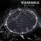 2PCS Bling Cup Holder Coaster, 2.75 Inch Auto Car Cup Holder Insert Coasters, Soft Silicone Anti-Slip Shockproof, Universal Vehicle Interior Accessories for Women Girls (Black & White)