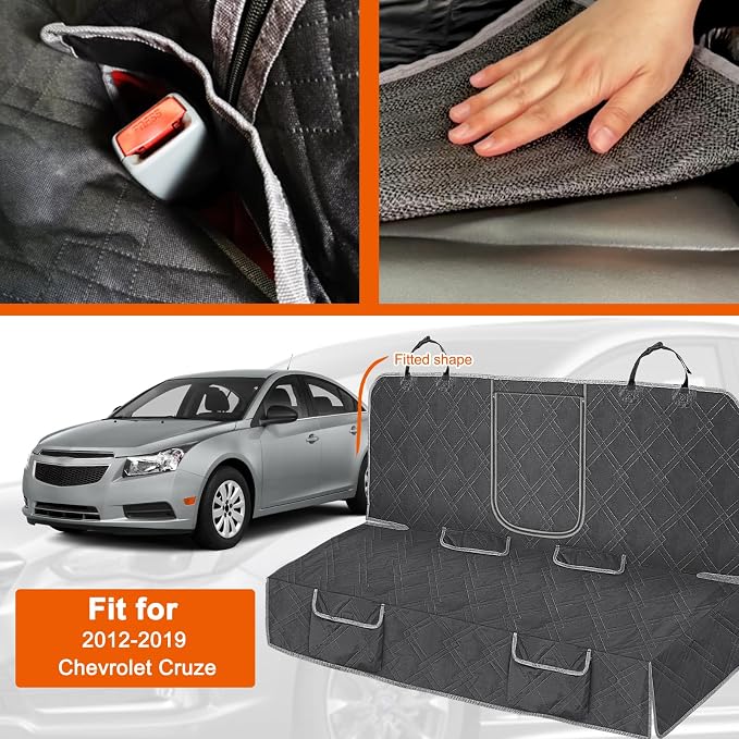 Dog Car Seat Cover Compatible with 2012-2019 Chevy Cruze, Waterproof Pet Bench Seat Cover for Back Seat, 600D Heavy Duty Scratch Proof Nonslip Truck Seat Covers for Dogs