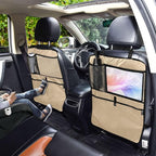 Tan Kick Mats Back Seat Protector, 2 Pack Back Seat Organizer for Kids