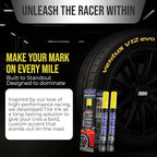 Yellow Paint Pen 2-Pack - Waterproof Permanent Paint pens for Car Wheels Lettering | Car Wash Safe and Durable | Made in Japan
