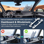 Linkoostar for Starlink Mini Mount for Dashboard, for Starlink Mini Car Suction Cup Mount for Dashboard & Windshield Suitable for Most Vehicles and Ensure Stable Satelllite Signal