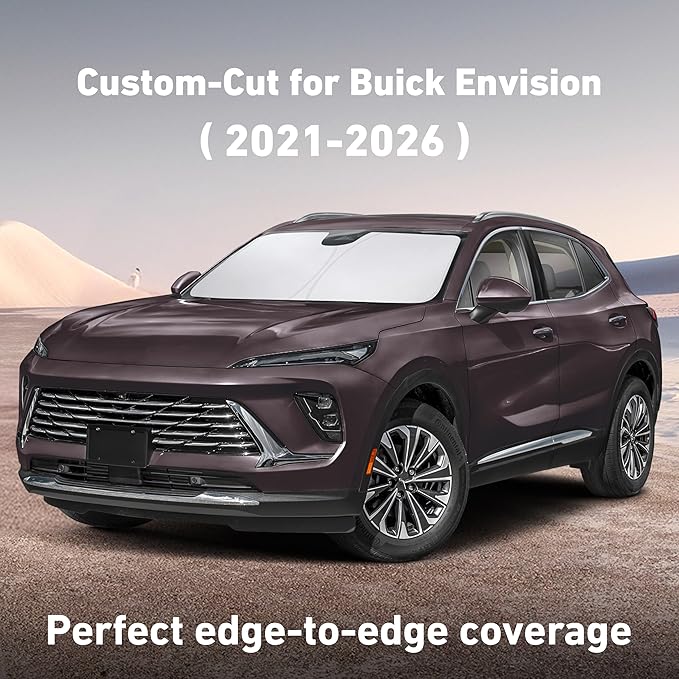 Windshield Sunshade Compatible for Buick Envision 2021-2024 2025 2026, Sun Visor for Front Windshield & Window Sun Shade Cover, UV Heat Blocker & Protector, Car Accessories